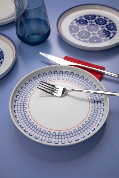 Hermia NNMOD19DUS6880709 Juego para servir tartas de 6 piezas en porcelana